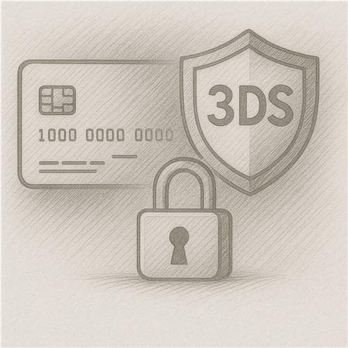 Ilustración de una tarjeta protegida por autenticación 3D-Secure